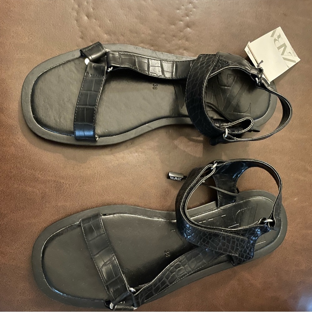 Zara black sandals